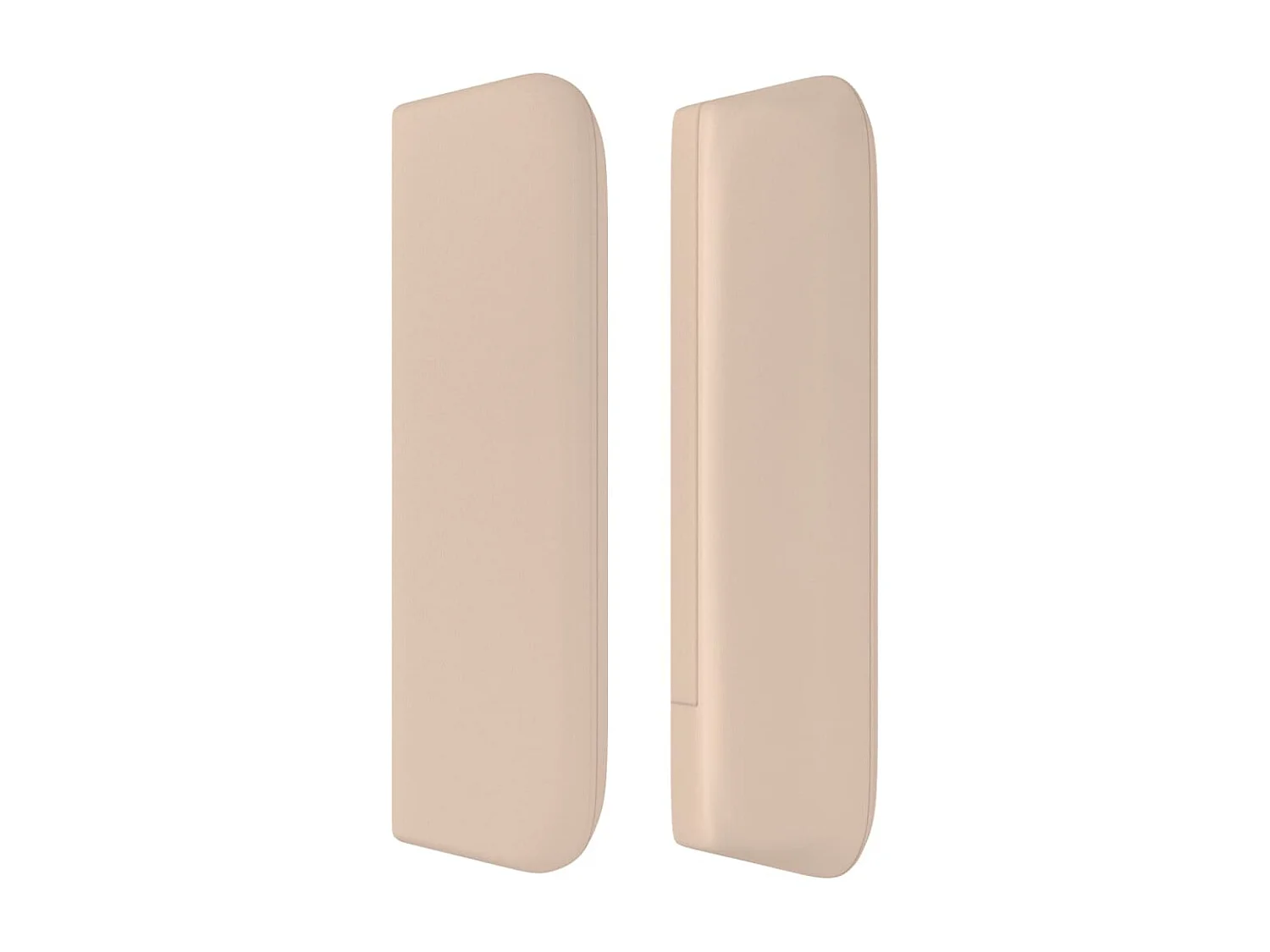 Cabeceira cama abas couro artificial 203x16x78/88 cm cappuccino