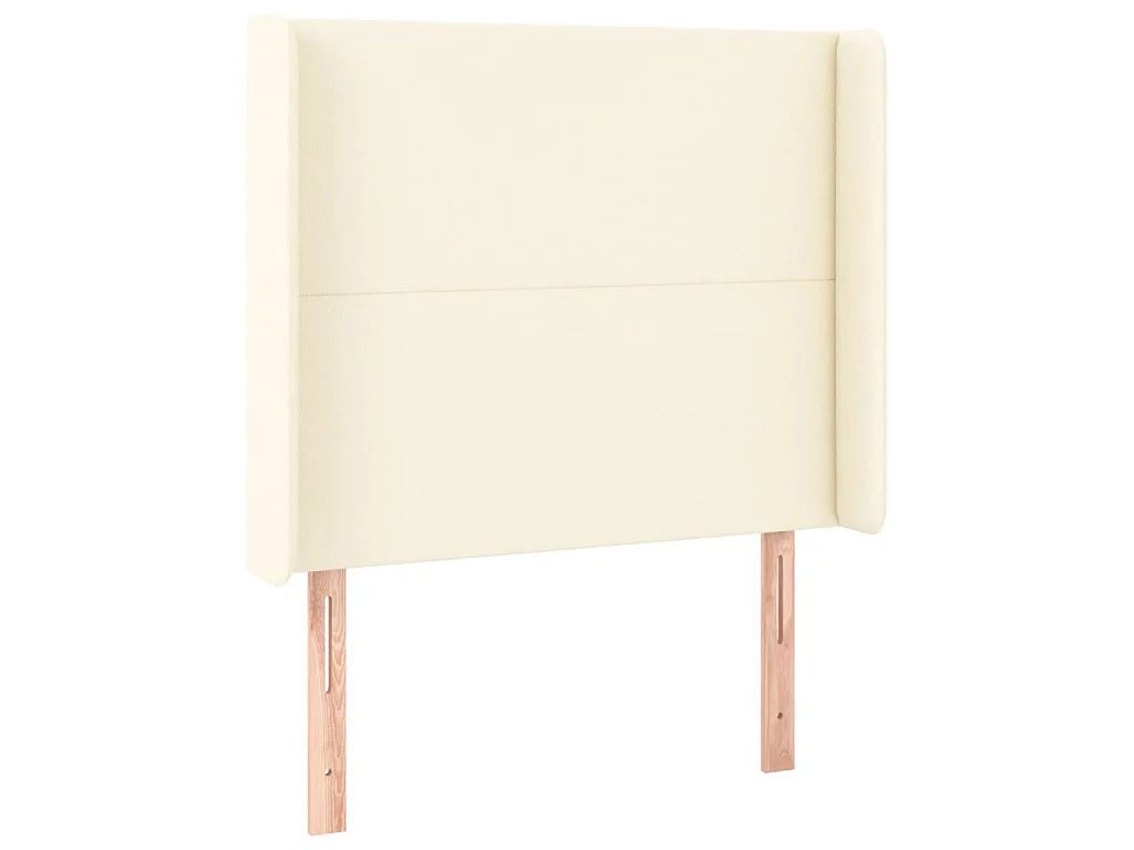 Testiera ad Orecchio Crema 93x16x118/128 cm in Similpelle