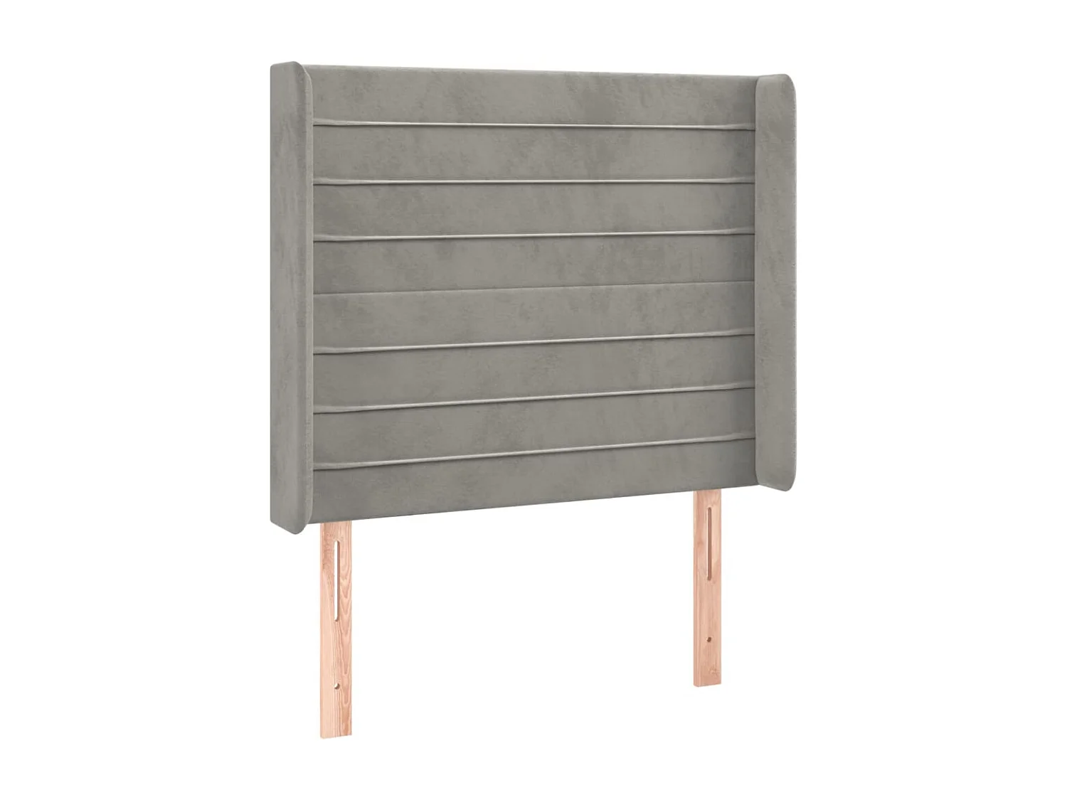 Testiera ad Orecchio Grigio Chiaro 93x16x118/128 cm in Velluto