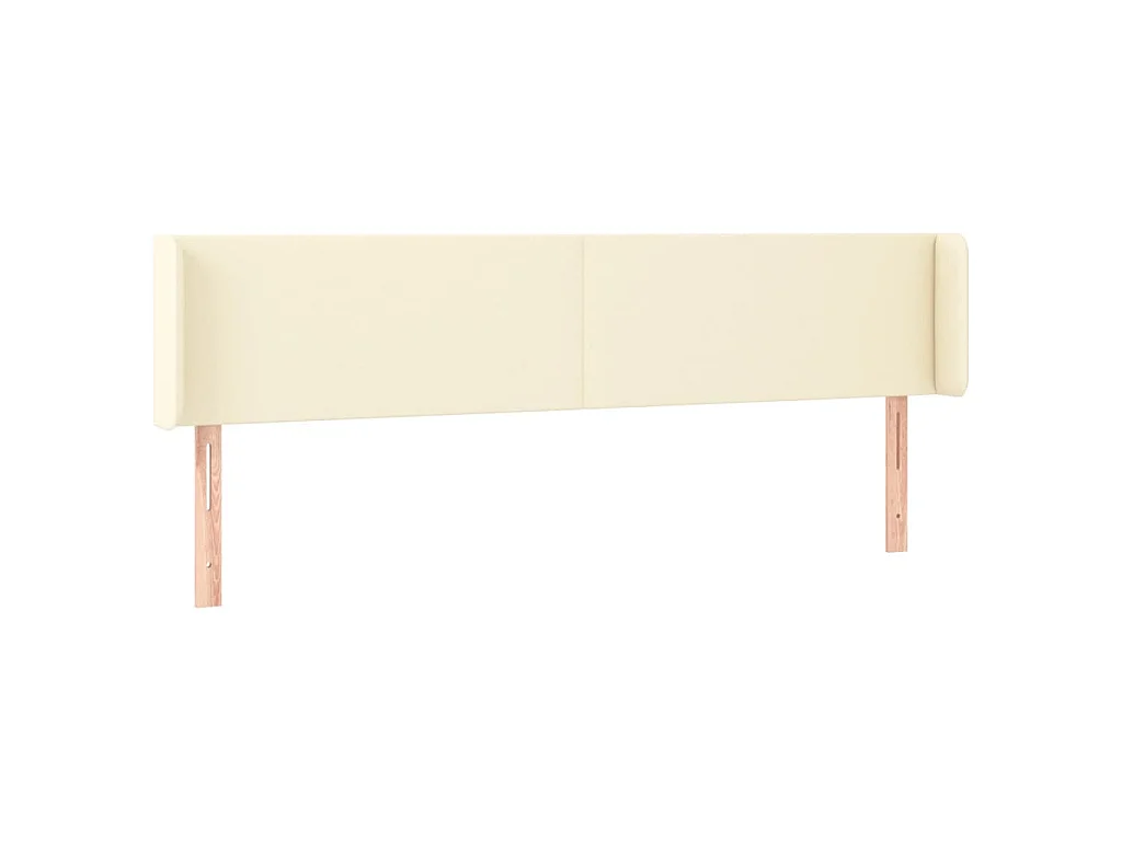 Testiera ad Orecchio Crema 203x16x78/88 cm in Similpelle