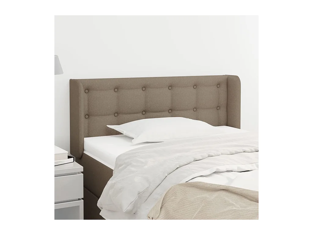 Tête de lit avec oreilles Taupe 93x16x78/88 cm Tissu