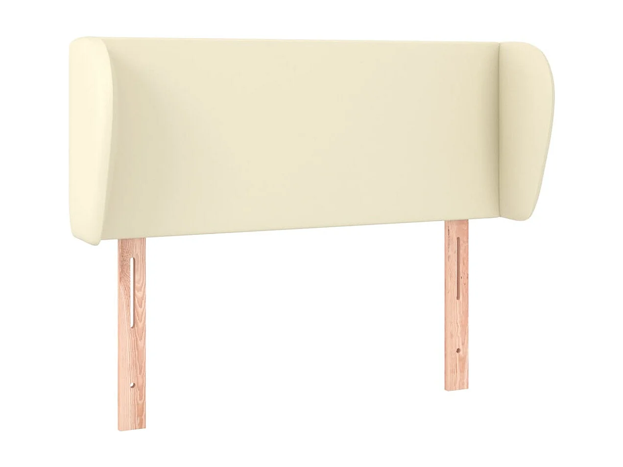 Kopfteil mit Ohren Creme 103x23x78/88 cm Kunstleder