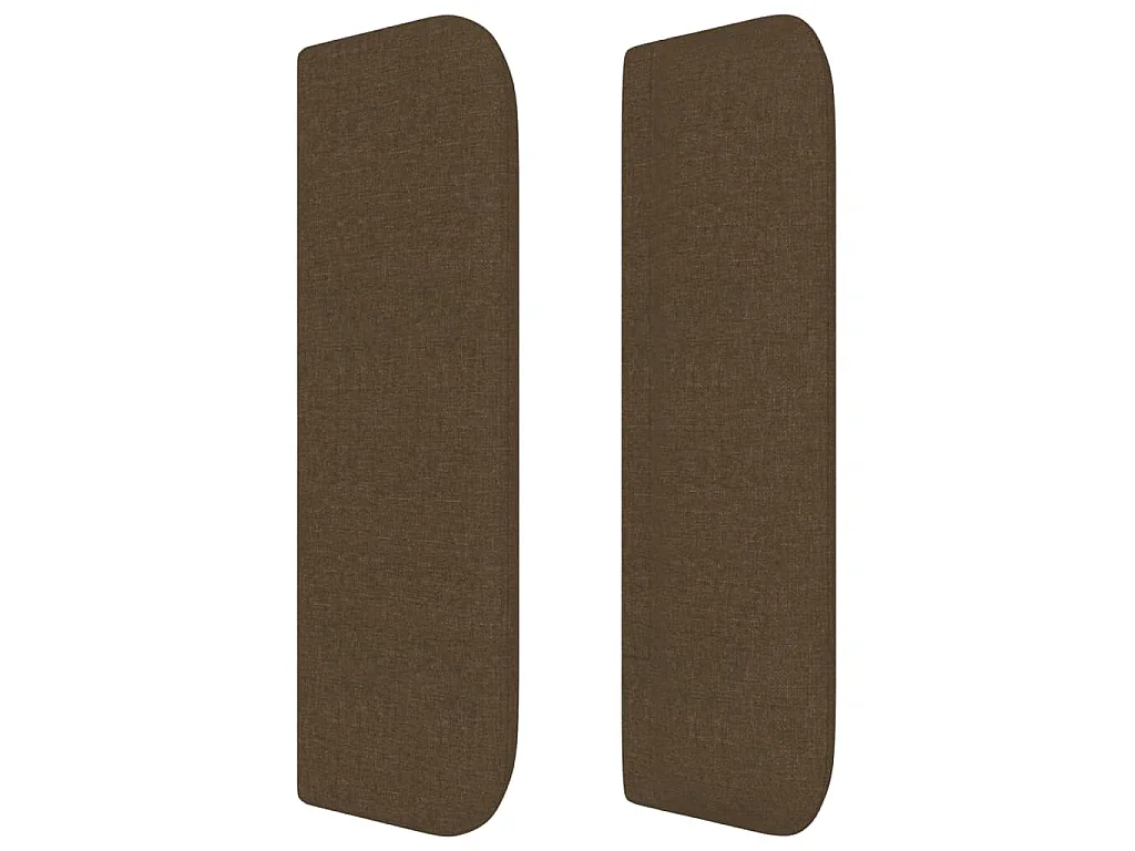 Hoofdbord met randen 83x16x78/88 cm stof donkerbruin