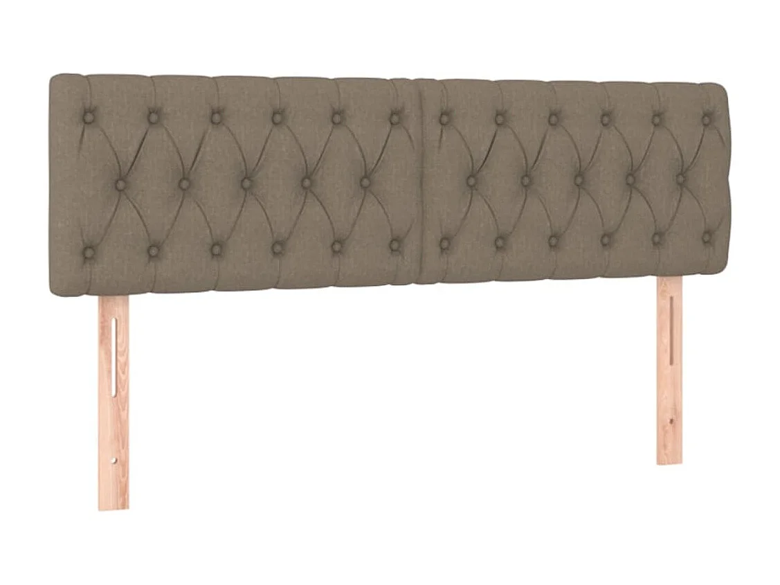 Hoofdbord LED 144x7x78/88 cm stof taupe