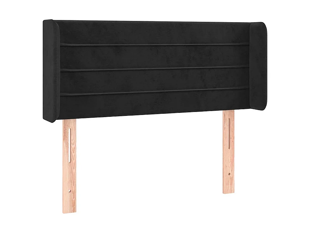 Tête de lit à LED Noir 93x16x78/88 cm Velours