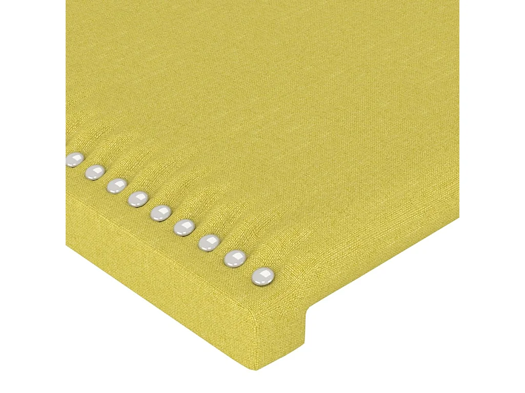 Cabeceira de cama c/ luzes LED tecido 83x16x78/88 cm verde