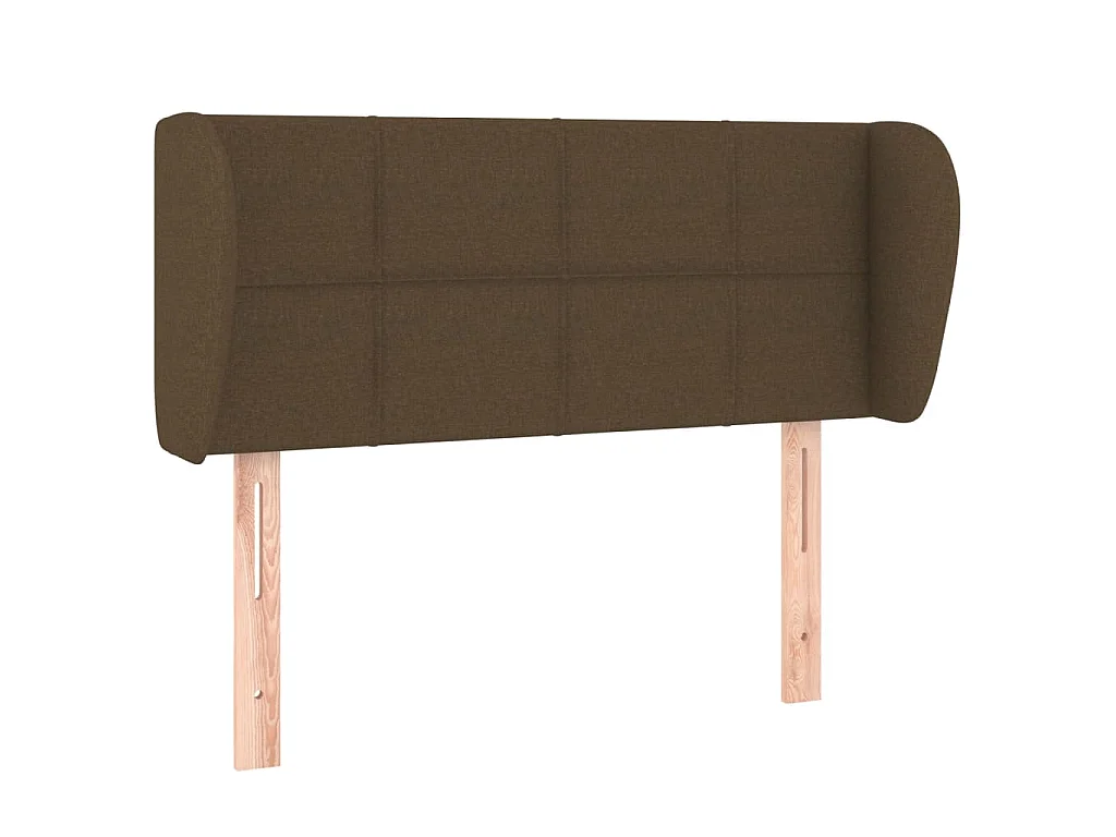 Testiera ad Orecchio Marrone Scuro 83x23x78/88 cm in Tessuto