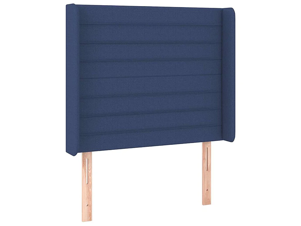 Kopfteil mit Ohren Blau 103x16x118/128 cm Stoff