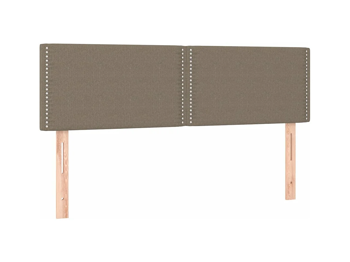 Têtes de lit 2 pcs Taupe 72x5x78/88 cm Tissu