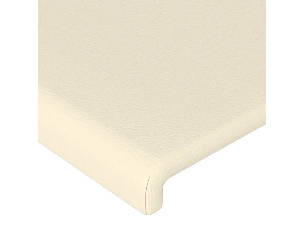 Testiera Crema a LED 180x5x78/88 cm in Similpelle