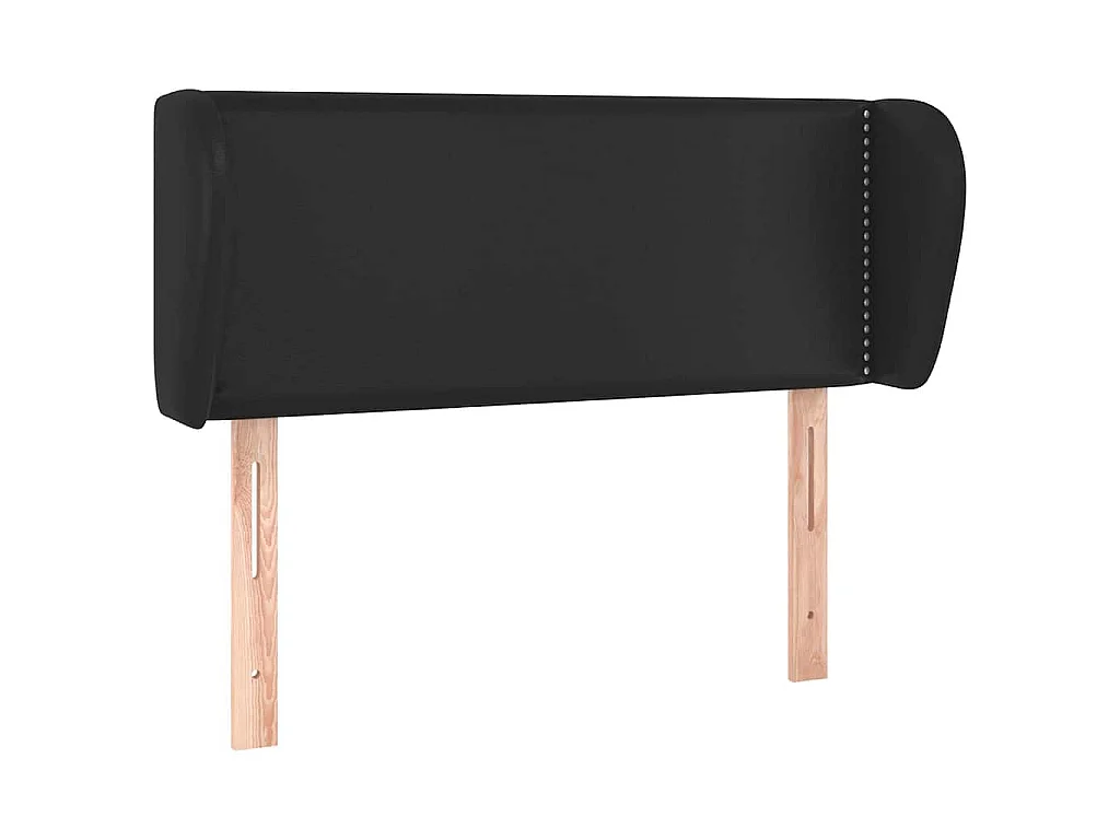 Tête de lit avec oreilles Noir 83x23x78/88 cm Similicuir