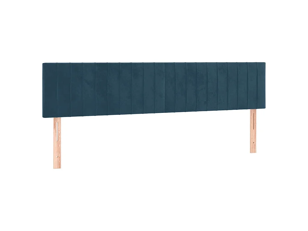 Cabeceros terciopelo azul oscuro 160x5x78/88 cm