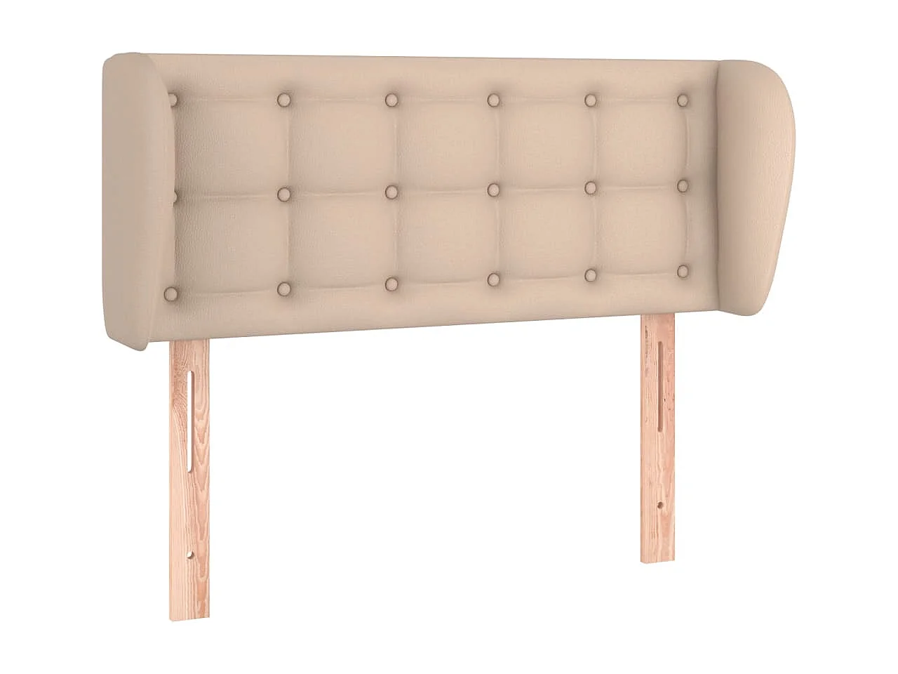 Kopfteil mit Ohren Cappuccino-Braun 83x23x78/88 cm Kunstleder