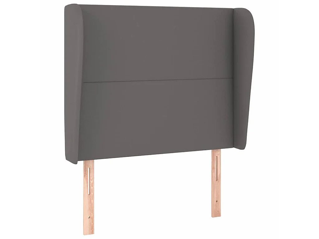 Testiera ad Orecchio Grigio 103x23x118/128cm in Similpelle