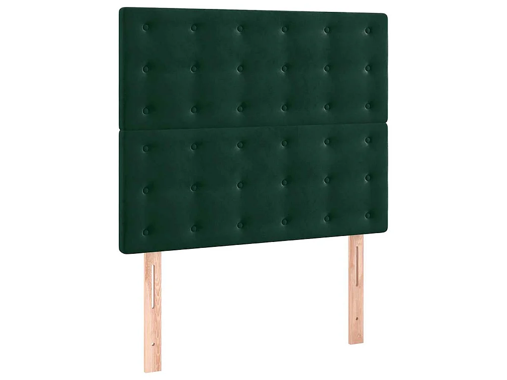 Tête de lit Vert foncé 100x5x118/128 cm Velours