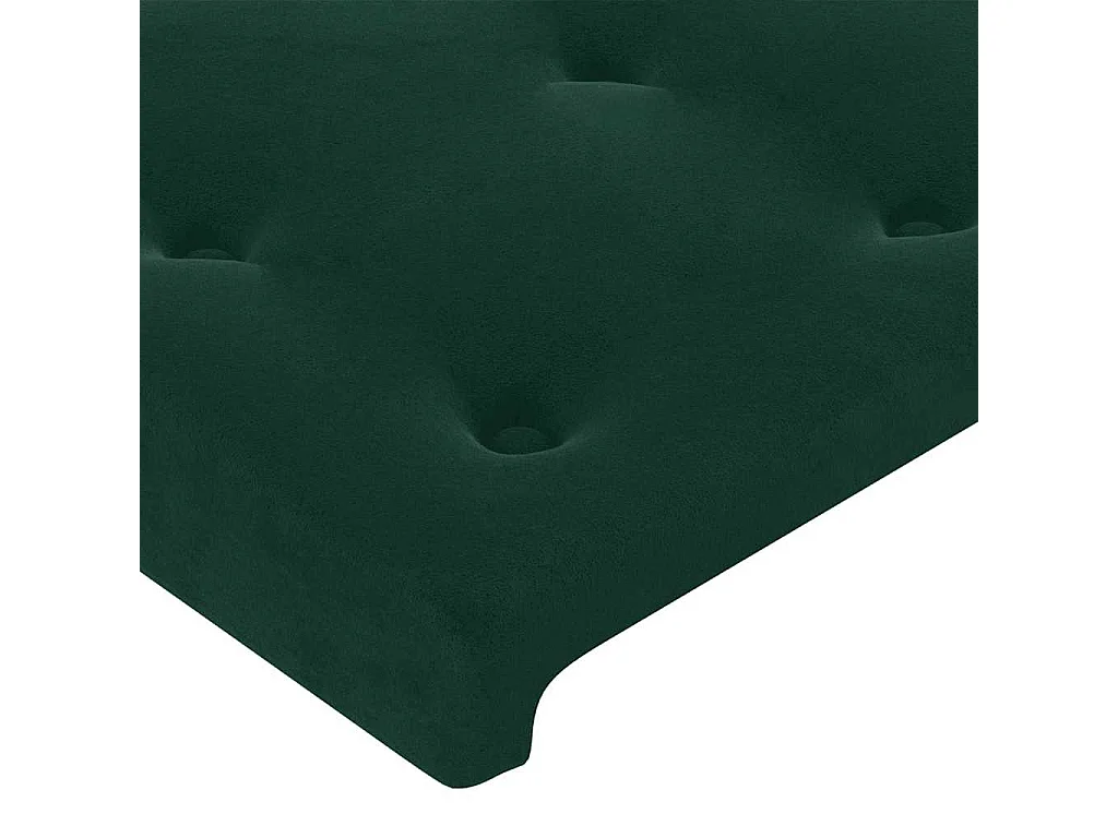 Tête de lit Vert foncé 100x5x118/128 cm Velours