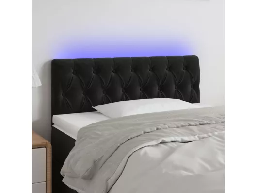 Kauf Unique LED Kopfteil Schwarz 100x7x78/88 cm Samt