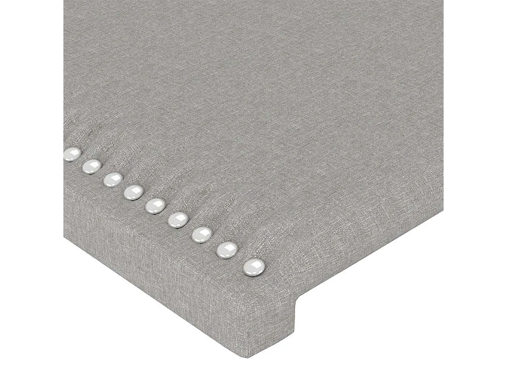 Tête de lit Gris clair 180 x 5 x 118/128 cm Tissu