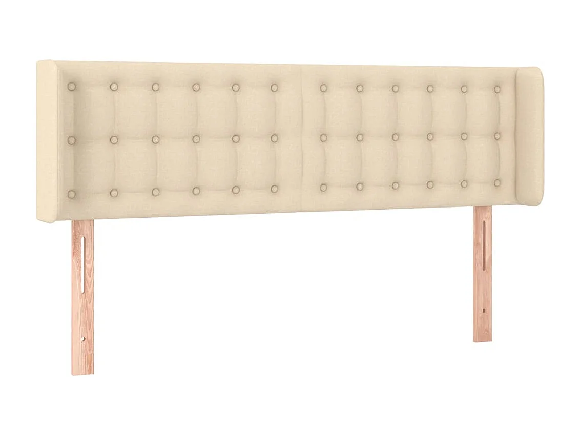 Tête de lit avec oreilles Crème 147x16x78/88 cm Tissu