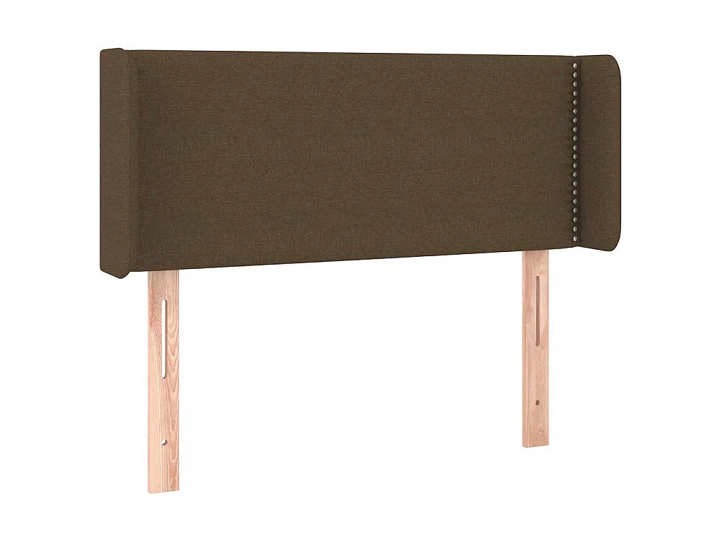 Tête de lit à LED Marron foncé 103x16x78/88 cm Tissu
