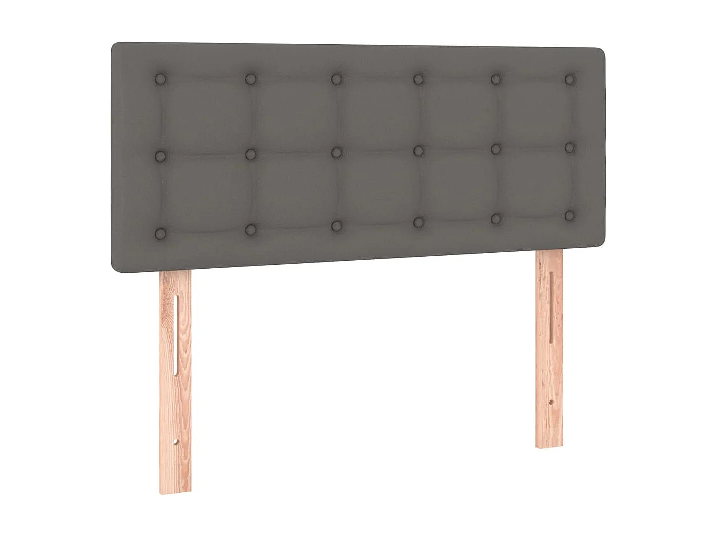 Hoofdbord LED 90x5x78/88 cm kunstleer grijs