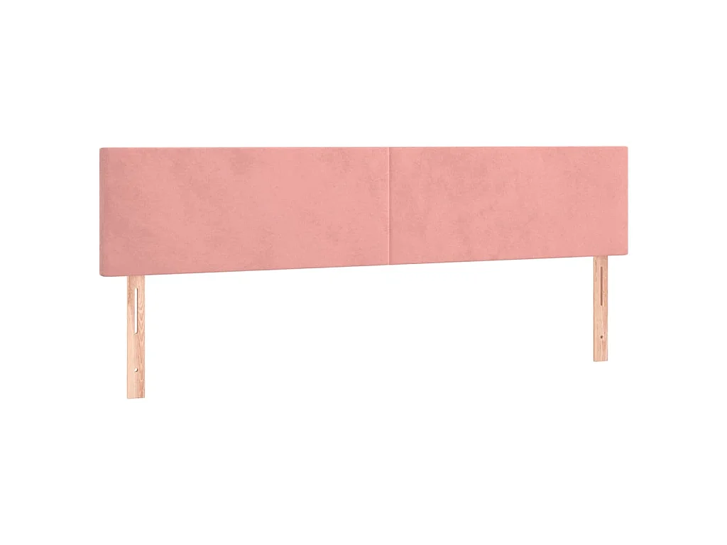 LED Kopfteil Rosa 160x5x78/88 cm Samt