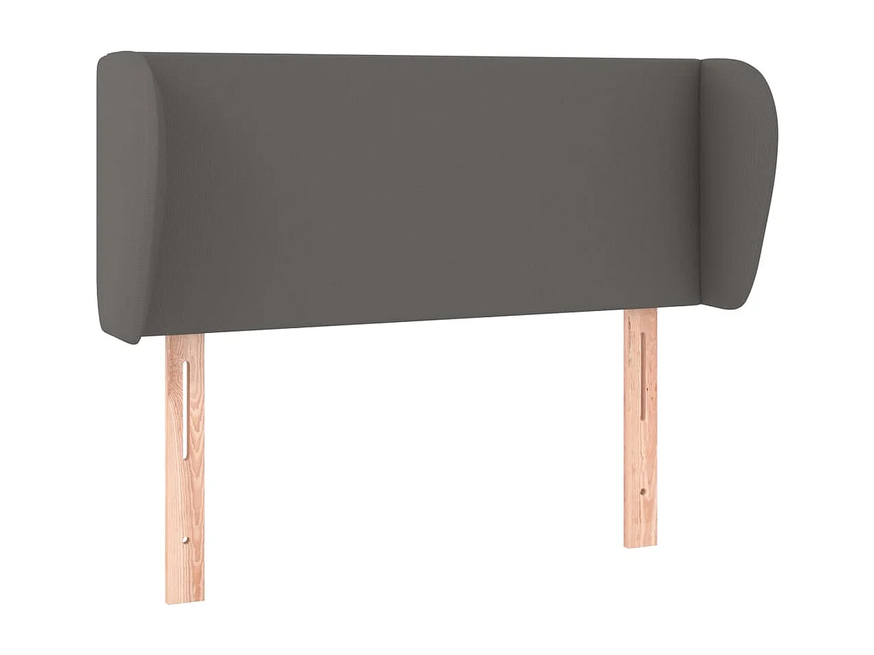Kopfteil mit Ohren Grau 83x23x78/88 cm Kunstleder