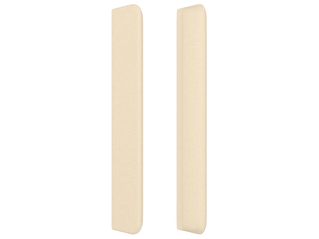 Tête de lit avec oreilles Crème 163x16x118/128 cm Tissu