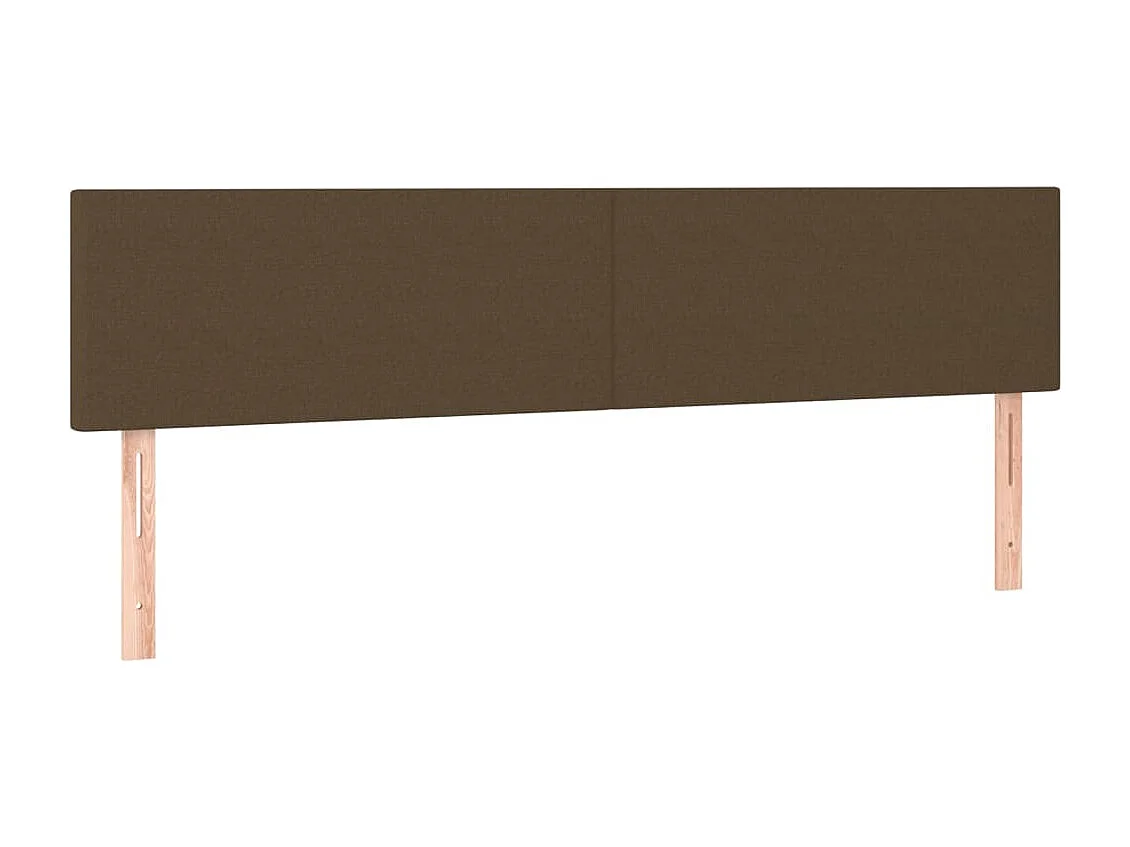 Tête de lit à LED Marron Foncé 160x5x78/88 cm Tissu