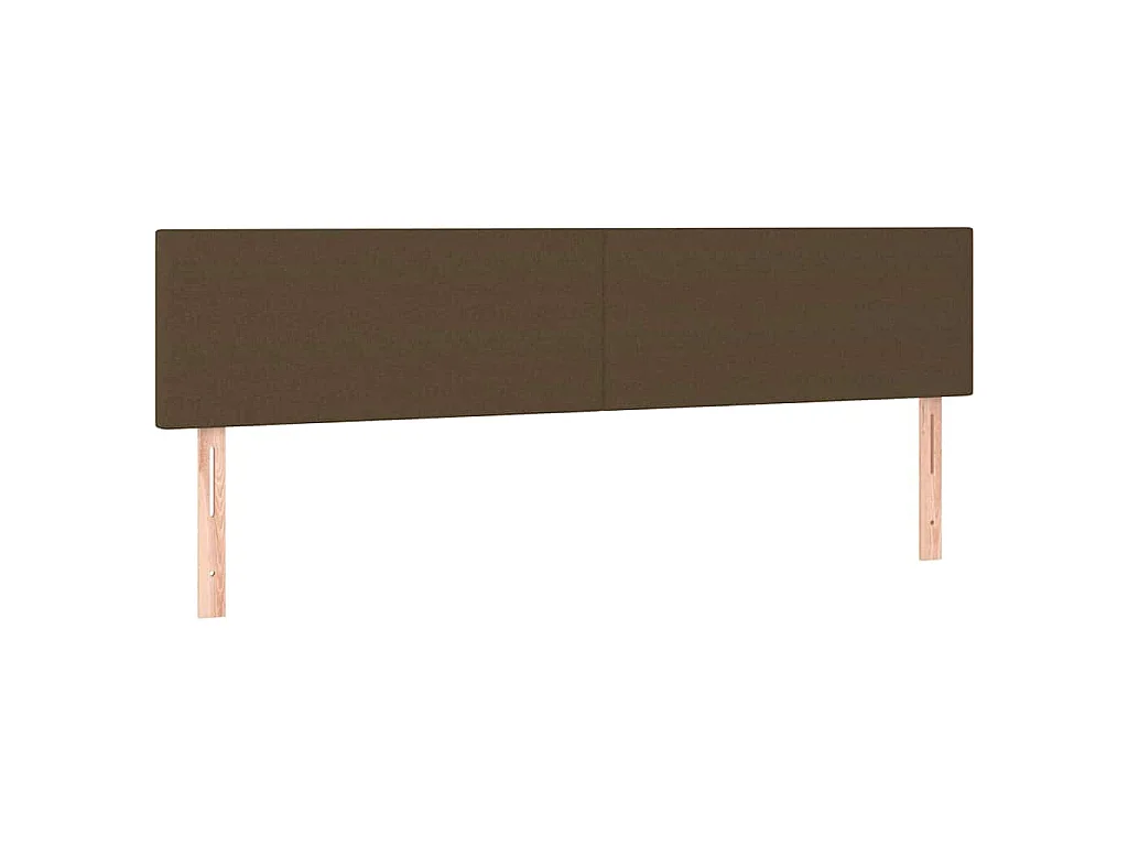 Tête de lit à LED Marron Foncé 160x5x78/88 cm Tissu