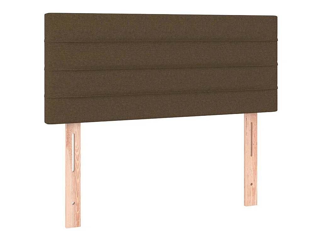 Tête de lit à LED Marron Foncé 100x5x78/88 cm Tissu