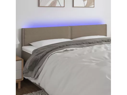 Kauf Unique LED Kopfteil Taupe 200x5x78/88 cm Stoff