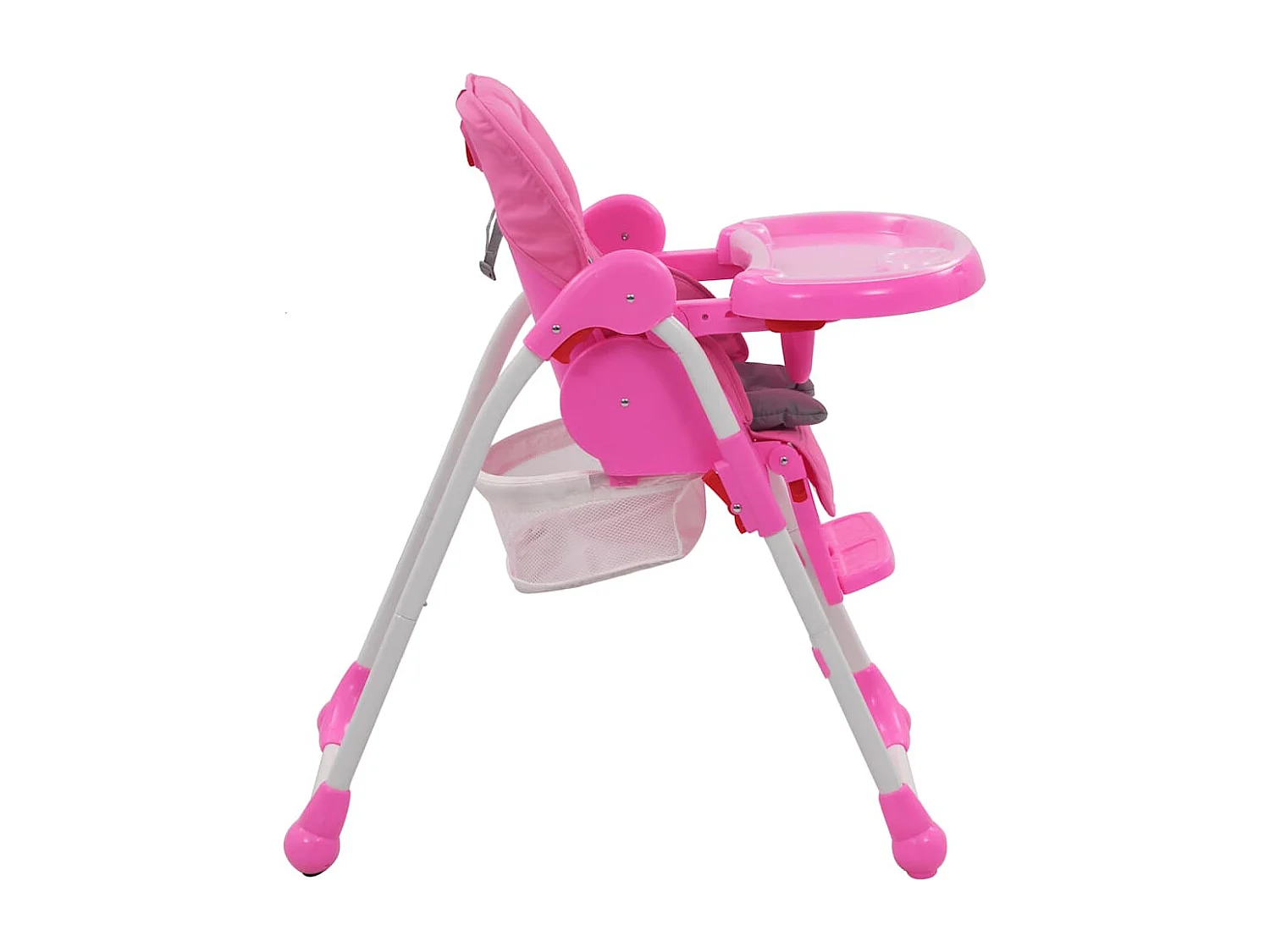 Chaise haute pour bébé Rose et gris