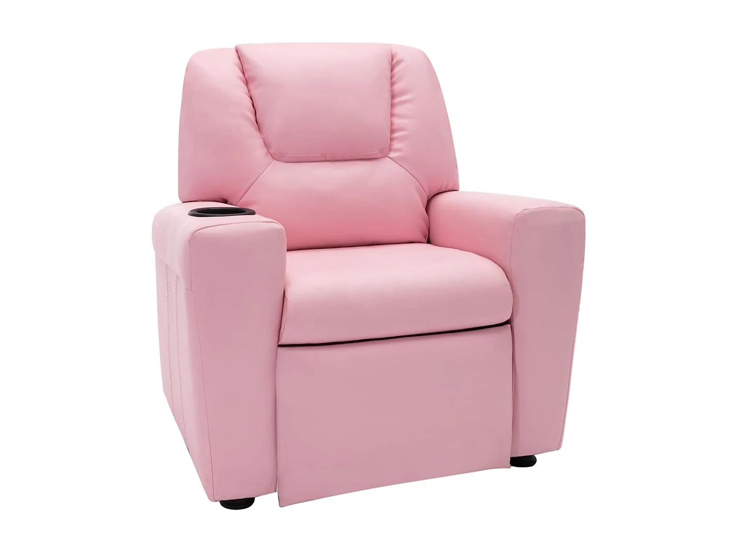 Fauteuil inclinable enfants Similicuir Rose