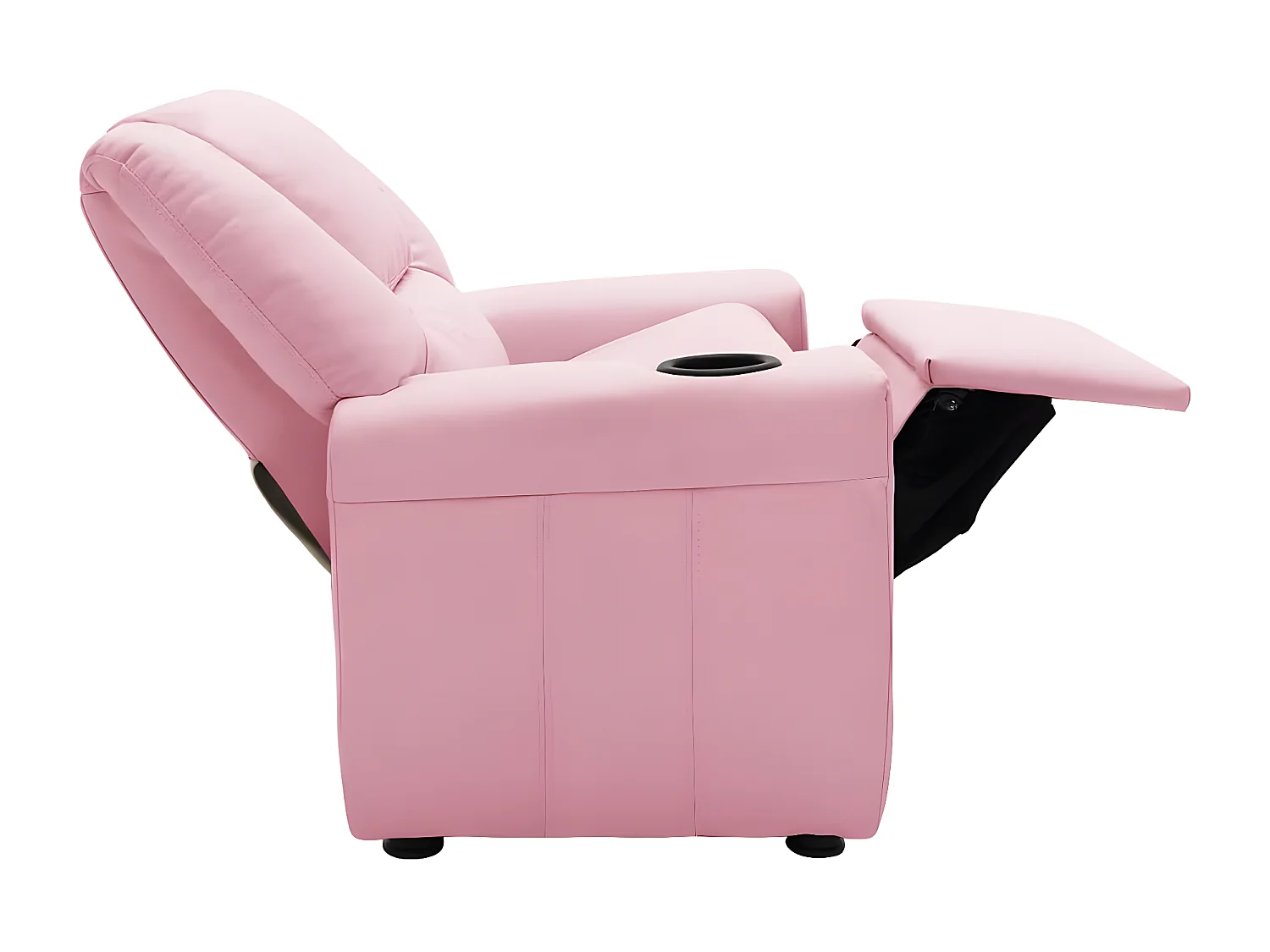 Fauteuil inclinable enfants Similicuir Rose