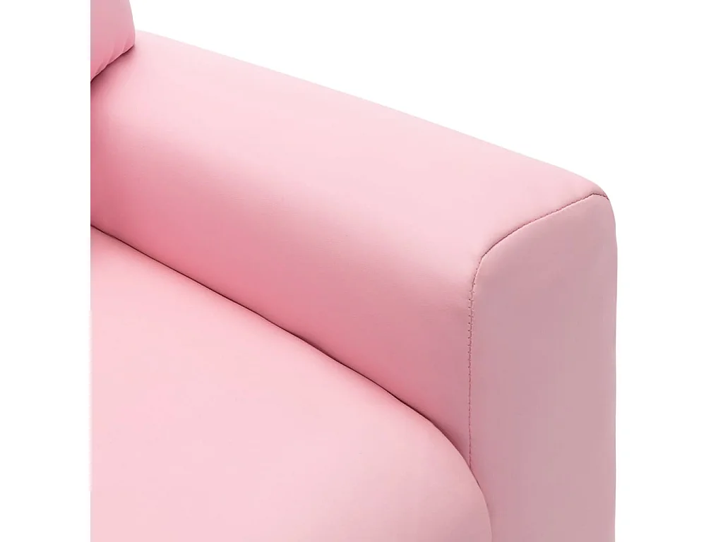 Fauteuil inclinable enfants Similicuir Rose