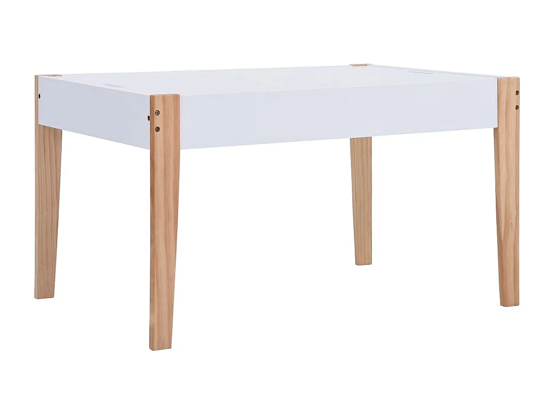 Ensemble de table et chaises pour enfants 3 pcs Noir et blanc