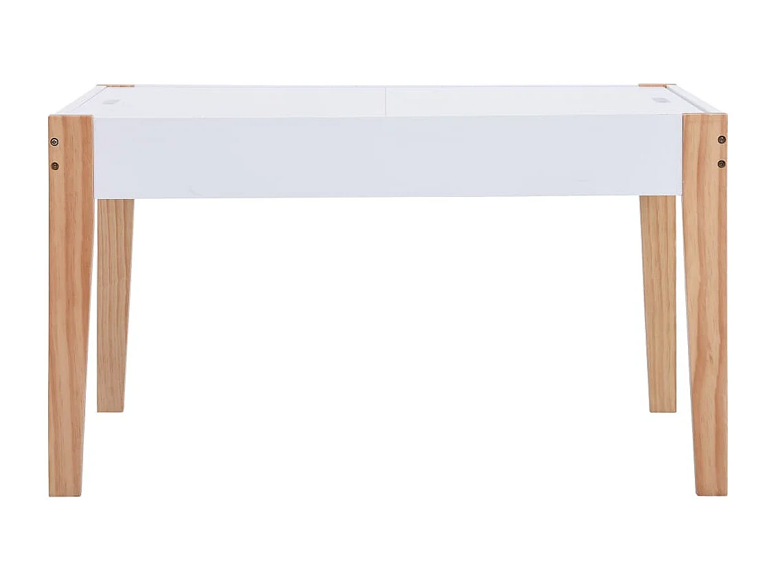 Ensemble de table et chaises pour enfants 3 pcs Noir et blanc