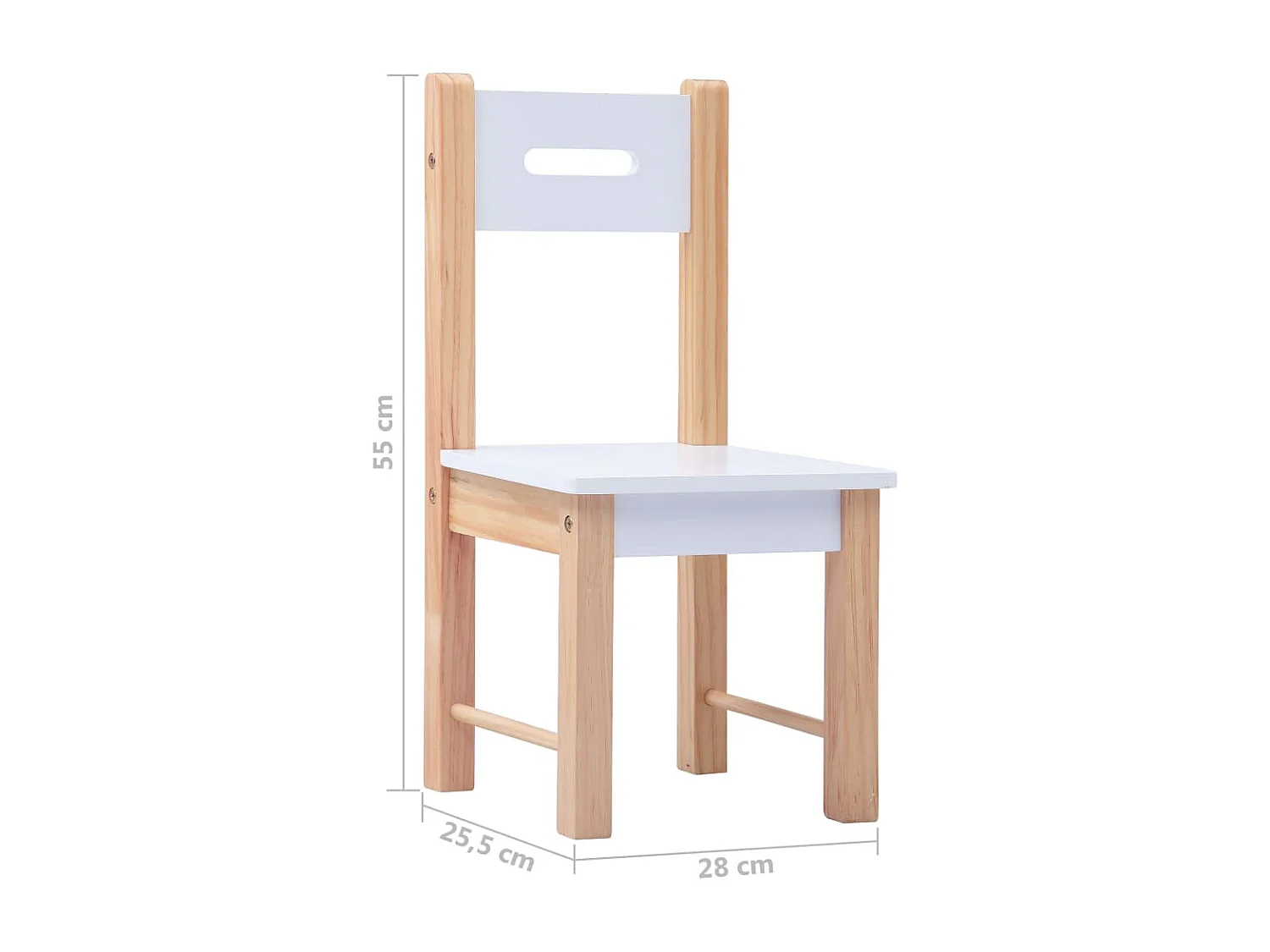 Ensemble de table et chaises pour enfants 3 pcs Noir et blanc