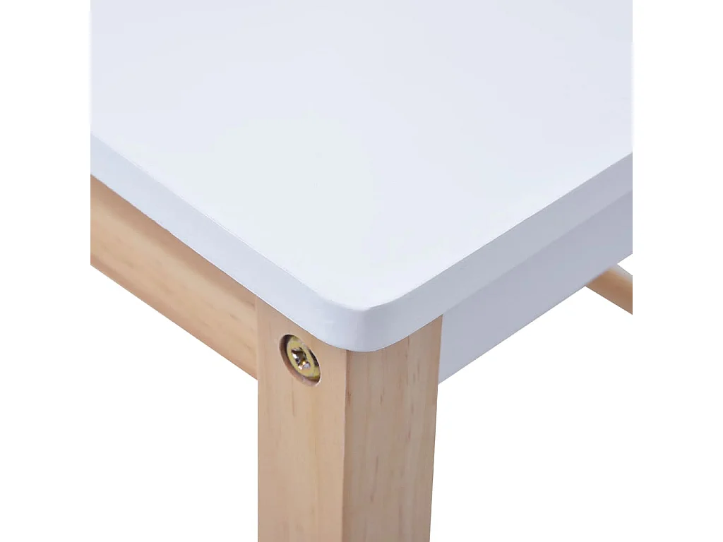 Ensemble de table et chaises pour enfants 3 pcs Noir et blanc