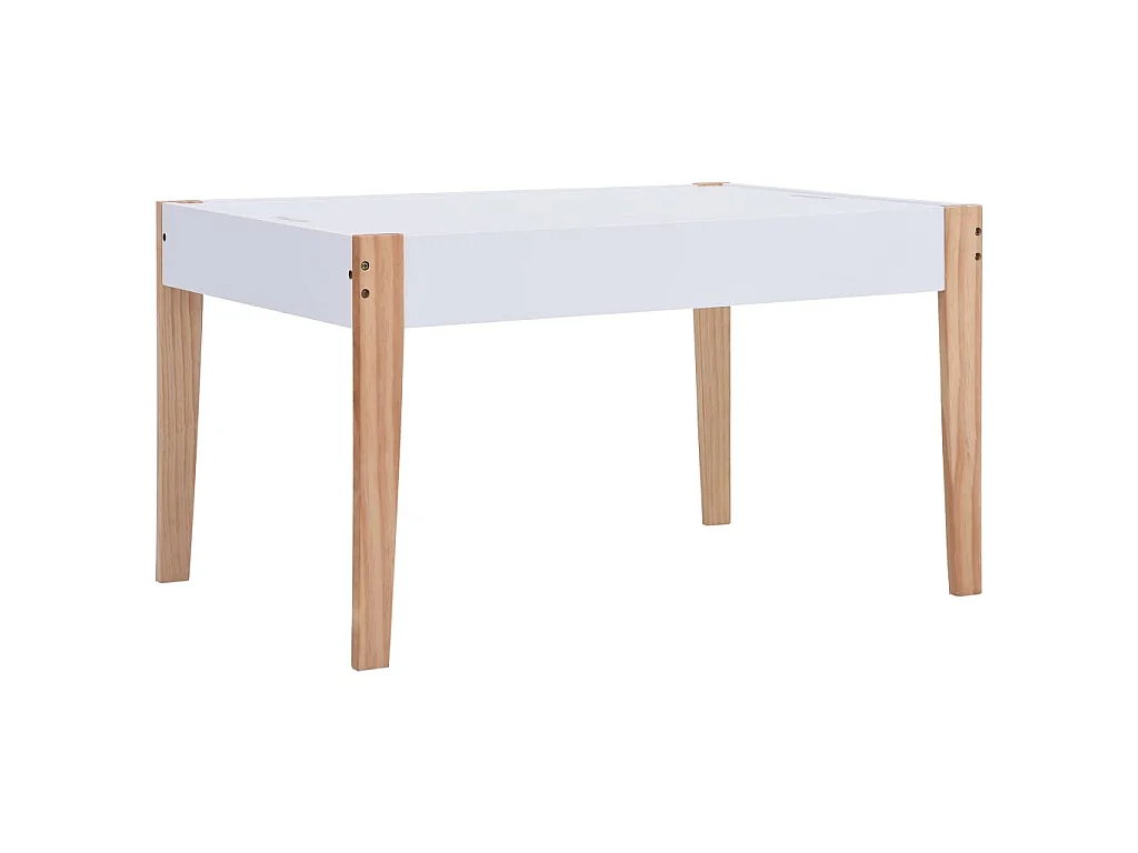 Ensemble de table et chaises pour enfants 3 pcs Noir et blanc