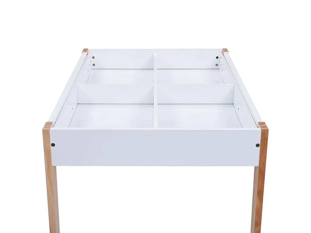 Ensemble de table et chaises pour enfants 3 pcs Noir et blanc