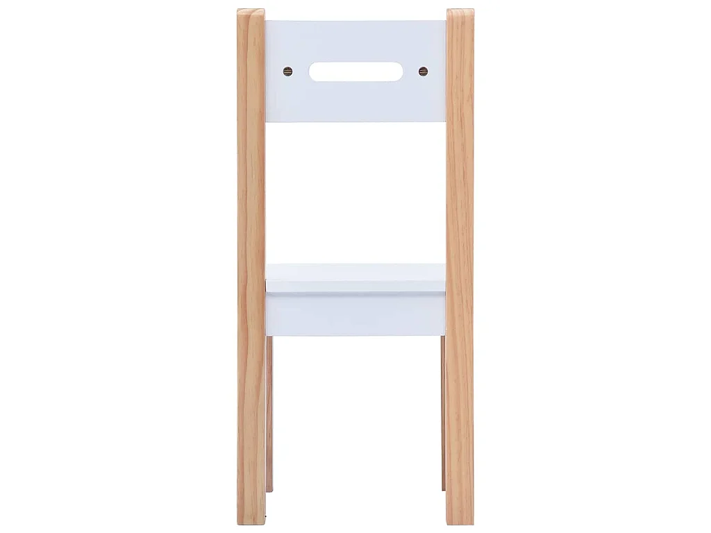 Ensemble de table et chaises pour enfants 3 pcs Noir et blanc