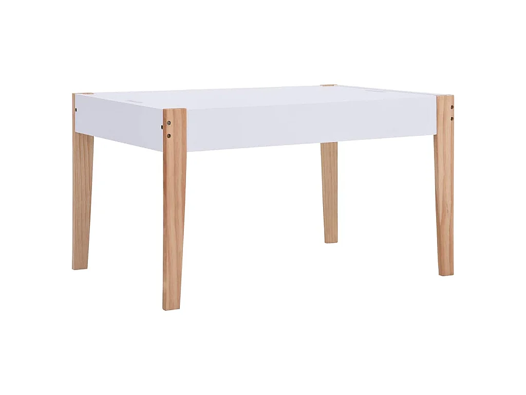 Ensemble de table et chaises pour enfants 3 pcs Noir et blanc