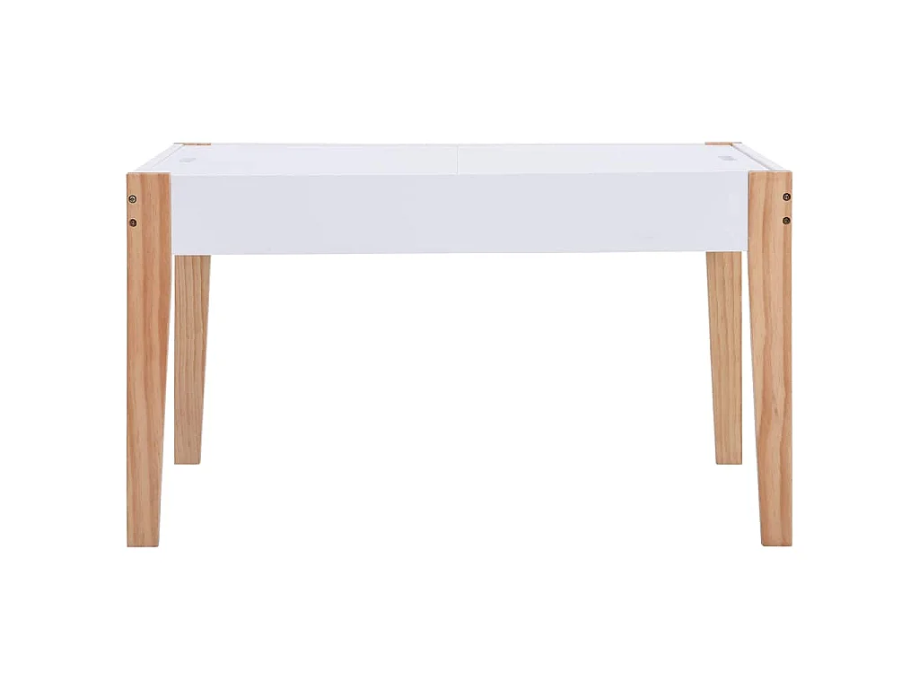 Ensemble de table et chaises pour enfants 3 pcs Noir et blanc