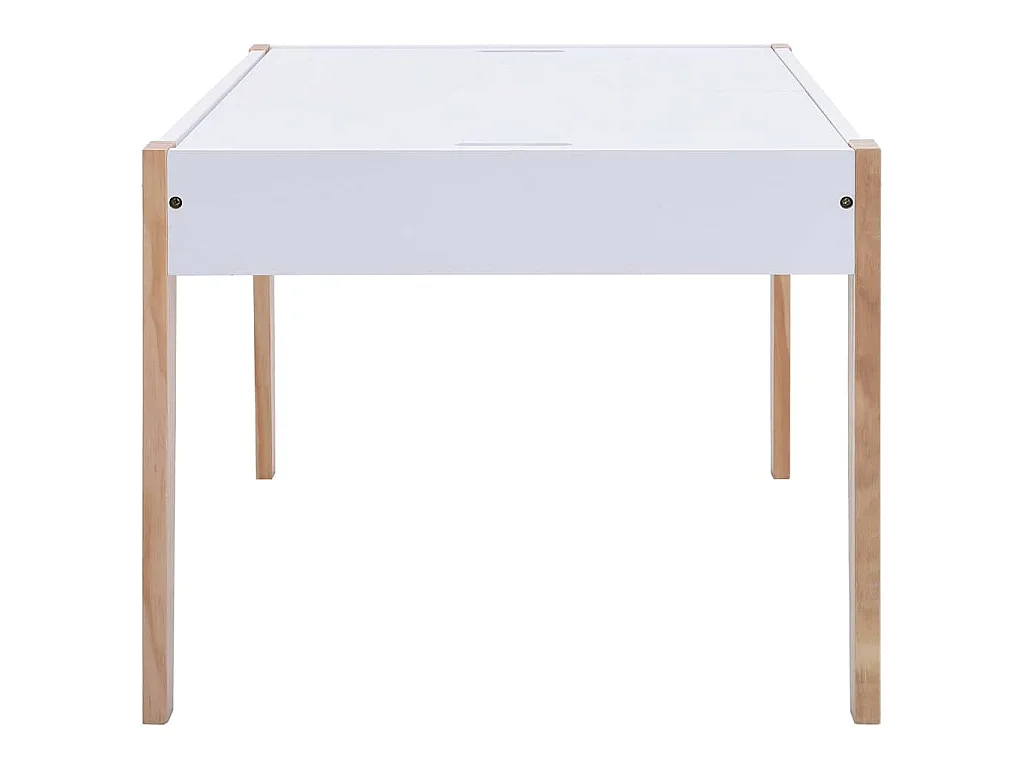 3-delige Kindertafel- en stoelenset krijtbord zwart en wit