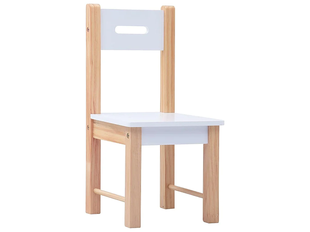 3-delige Kindertafel- en stoelenset krijtbord zwart en wit