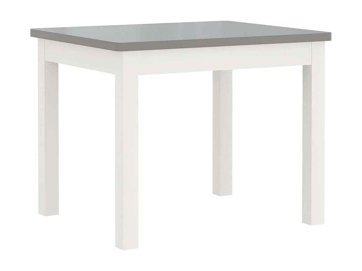 Ensemble de table et chaises enfants 4 pcs Blanc et gris MDF