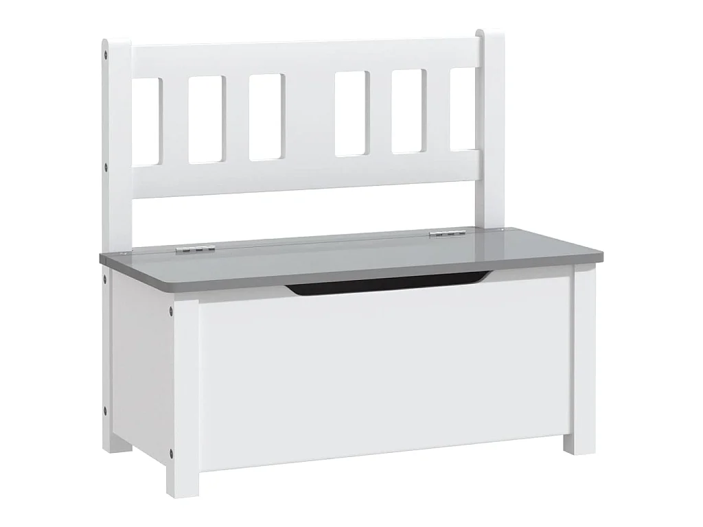 3-delige Kindertafel- en stoelenset MDF wit en grijs