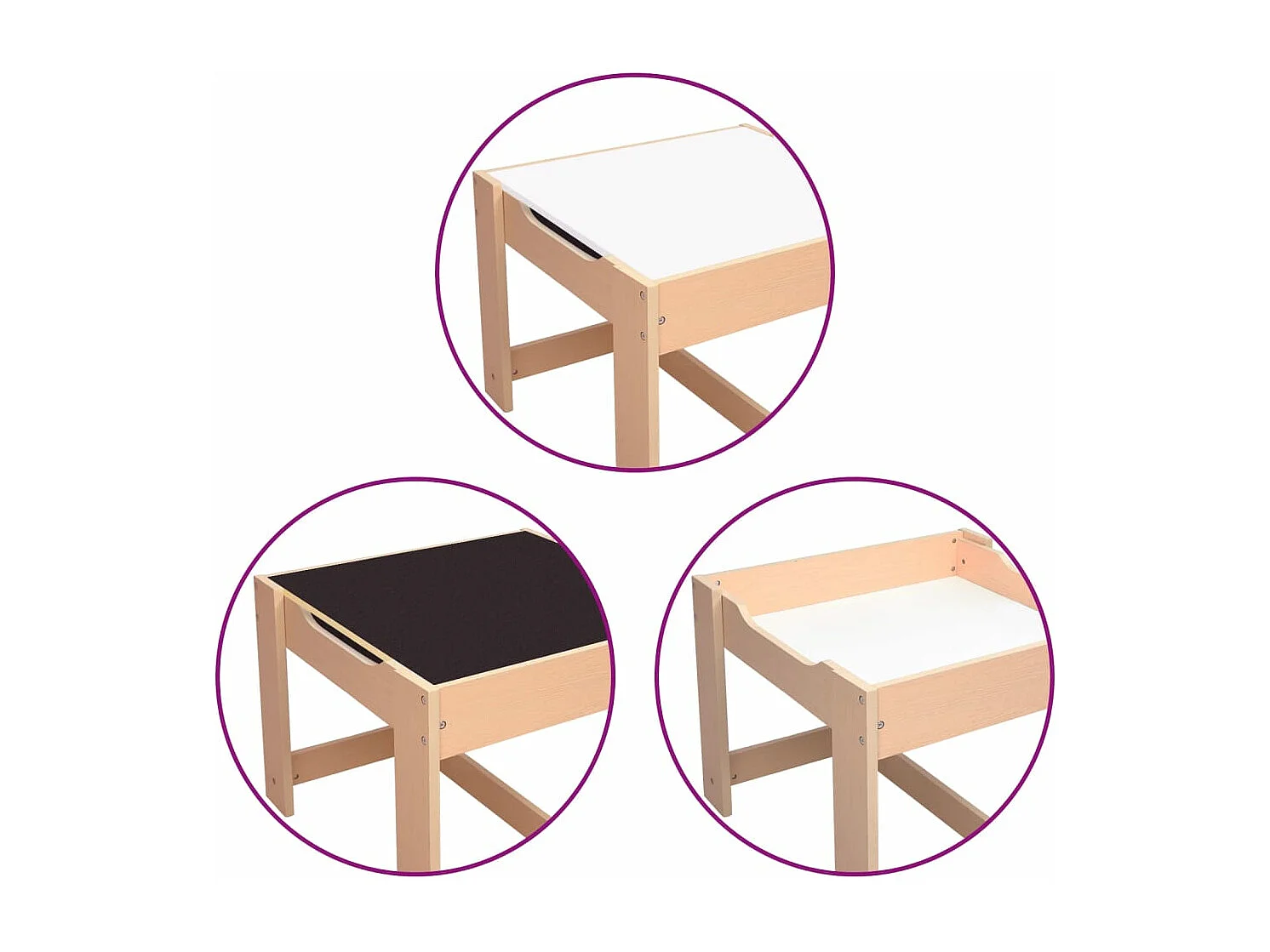 Mesa infantil con 2 sillas MDF